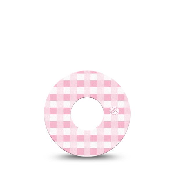 ExpressionMed Pink Gingham Infusion Set Tape, 5-Pack, Colors And Stripes Inspired, Overlay Patch Design