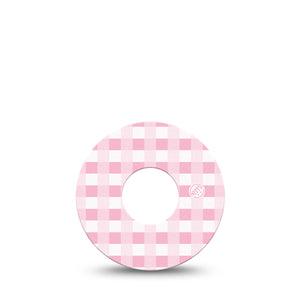 ExpressionMed Pink Gingham Infusion Set Tape, 5-Pack, Colors And Stripes Inspired, Overlay Patch Design