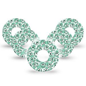 ExpressionMed Happy Cow Print Infusion Set Tape, 10-Pack, Animal Fur Themed, Overlay Patch Design