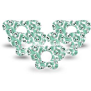 ExpressionMed Happy Cow Print Infusion Set Butterfly Shape Tape 10-Pack Tape Friendly Heifer,  Plaster Continuous Glucose Monitor Design