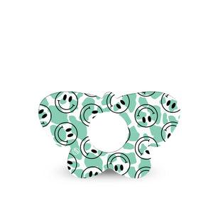 ExpressionMed Happy Cow Print Infusion Set Butterfly Shape Tape 5-Pack Tape Cheerful Bovine, Plaster Continuous Glucose Monitor Design