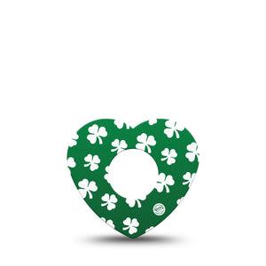 ExpressionMed Shamrock Infusion Set Heart Shape Tape 5-Pack Tape Verdant Shamrock, Adhesive Tape Continuous Glucose Monitor Design