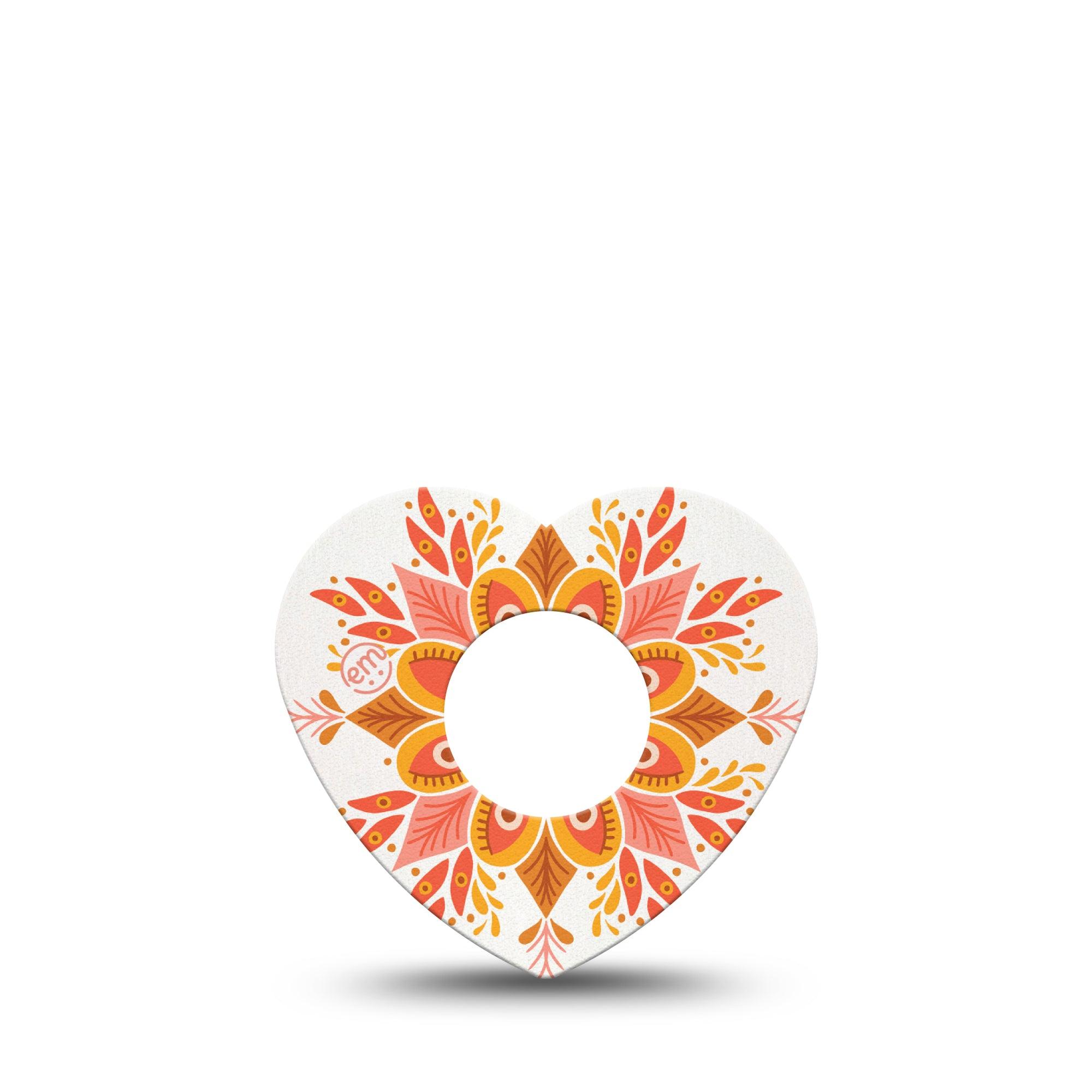 ExpressionMed Psychedelic Mandala Infusion Heart 5-pack, Cat Coq Design, Continuous Glucose Monitor, Overlay Patch Design
