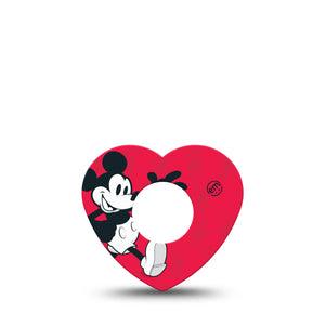 ExpressionMed Magical Mouse Infusion Set Heart Shape Tape 5-Pack Mickey Mouse Disney Adhesive Tape Continuous Glucose Monitor Design
