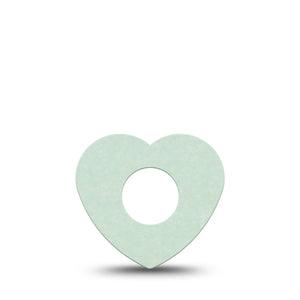 ExpressionMed Mint Green Infusion Set Heart Shape Tape, 5-Pack Tape Plain Mint Green, Adhesive Tape Continuous Glucose Monitor Design
