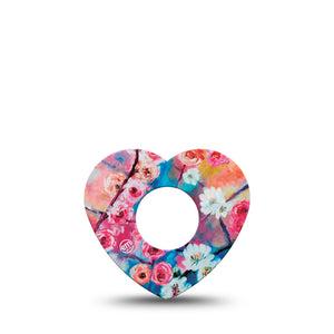 ExpressionMed Branching Out Infusion Set Heart Shape 5-Pack Organic Growth Adhesive Patch Continuous Glucose Monitor Design