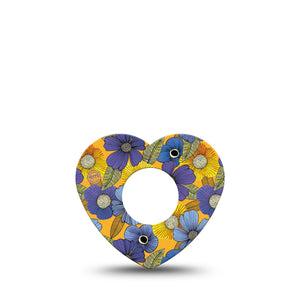ExpressionMed Charming Blooms Infusion Set Tape, 5-Pack, Alluring Colorful Florals Themed, Adhesive Patch Design
