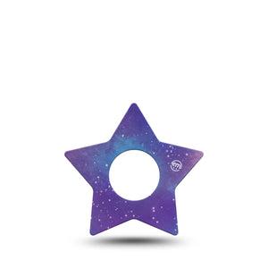 ExpressionMed Galaxy Infusion Set Star Shape Tape 5-Pack Tape Galaxy Design Plaster Continuous Glucose Monitor Design