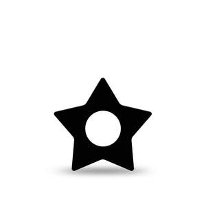 ExpressionMed Black Star Dexcom G7 Tape, 5-Pack, Blacked Star Themed, Overlay Patch Design