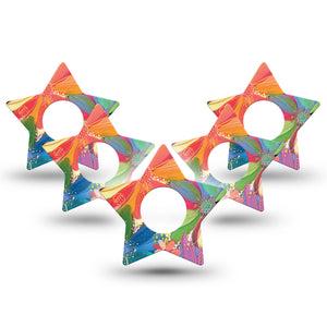 ExpressionMed Flower Song Infusion Set Star Shape 10-Pack Exclusive Etta Vee Art Overlay Patch Continuous Glucose Monitor Design