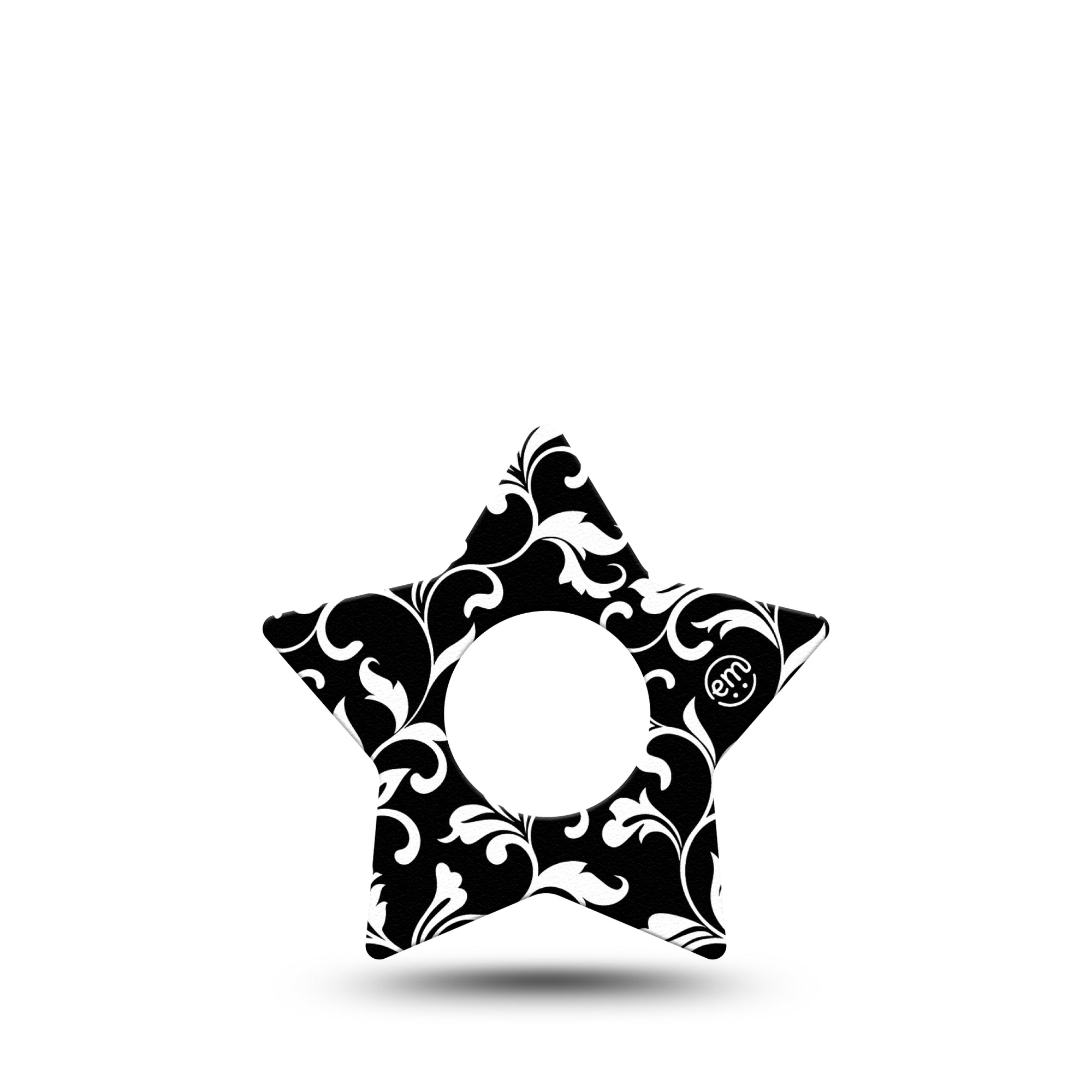 ExpressionMed Fleur de lis Infusion Set Star Shape Tape 5-Pack goth flower stems Overlay Patch Continuous Glucose Monitor Design