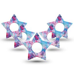 ExpressionMed Ascendant, The Rise, Star Infusion Set Tape, 10-Pack, Color Mixture Inspired, Plaster Patch Design