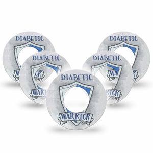 ExpressionMed Grey Diabetic Warrior Libre Tape 5-Pack, Abbott Lingo