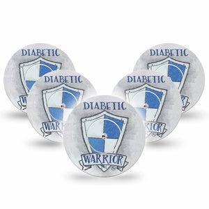 ExpressionMed Grey Diabetic Warrior Libre Tape 5-Pack Stickers and Tapes, Abbott Lingo
