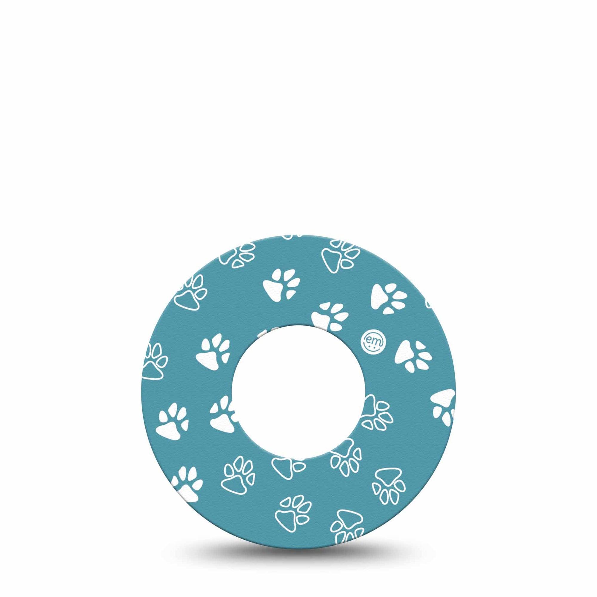 ExpressionMed Blue and White Pawprints Libre Tape, Abbott Lingo