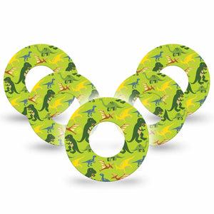 ExpressionMed Dinosaurs Libre Overpatch 5-Pack Tape, Abbott Lingo