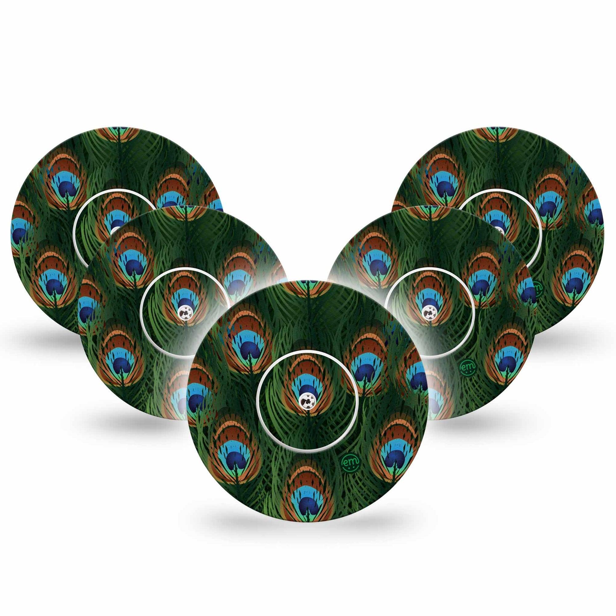 ExpressionMed Peacock Libre Patch, 5-Pack Tape and 5-Pack Sticker, Abbott Lingo