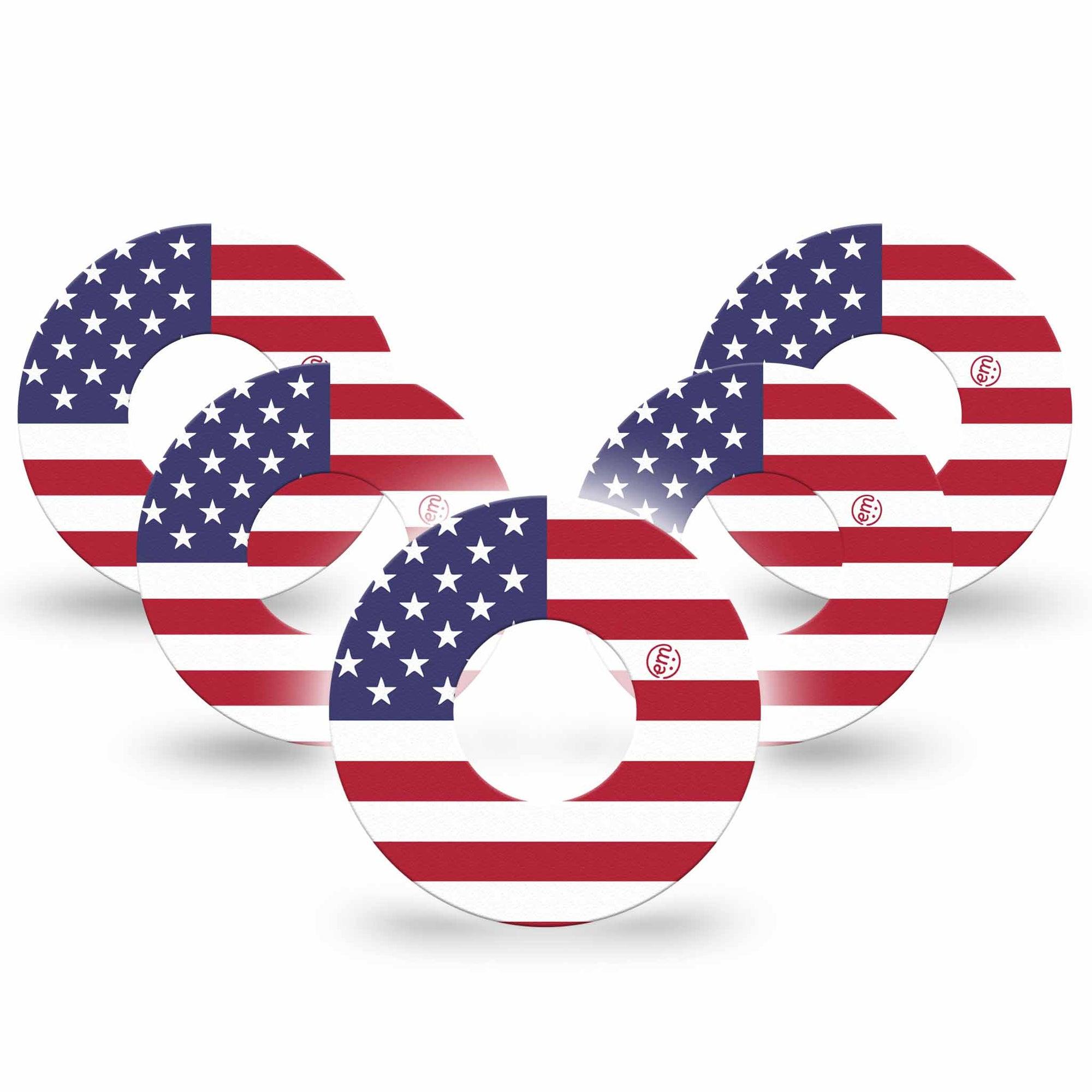 American Flag GCM Tapes for Freestyle Libre, Abbott Lingo