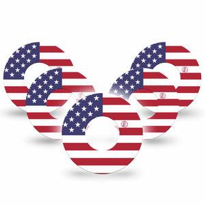 American Flag GCM Tapes for Freestyle Libre, Abbott Lingo