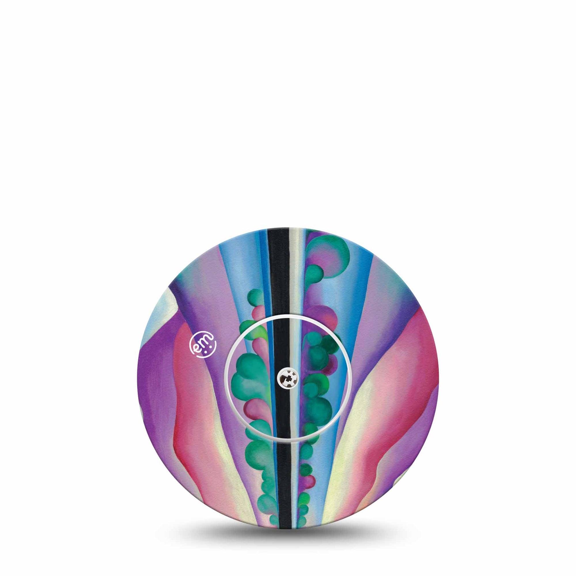 ExpressionMed Lake George Reflection Libre 2 Tape, Single Sticker and Tape, Lake Modern Artwork Inspired, CGM Overlay Patch Design, Abbott Lingo