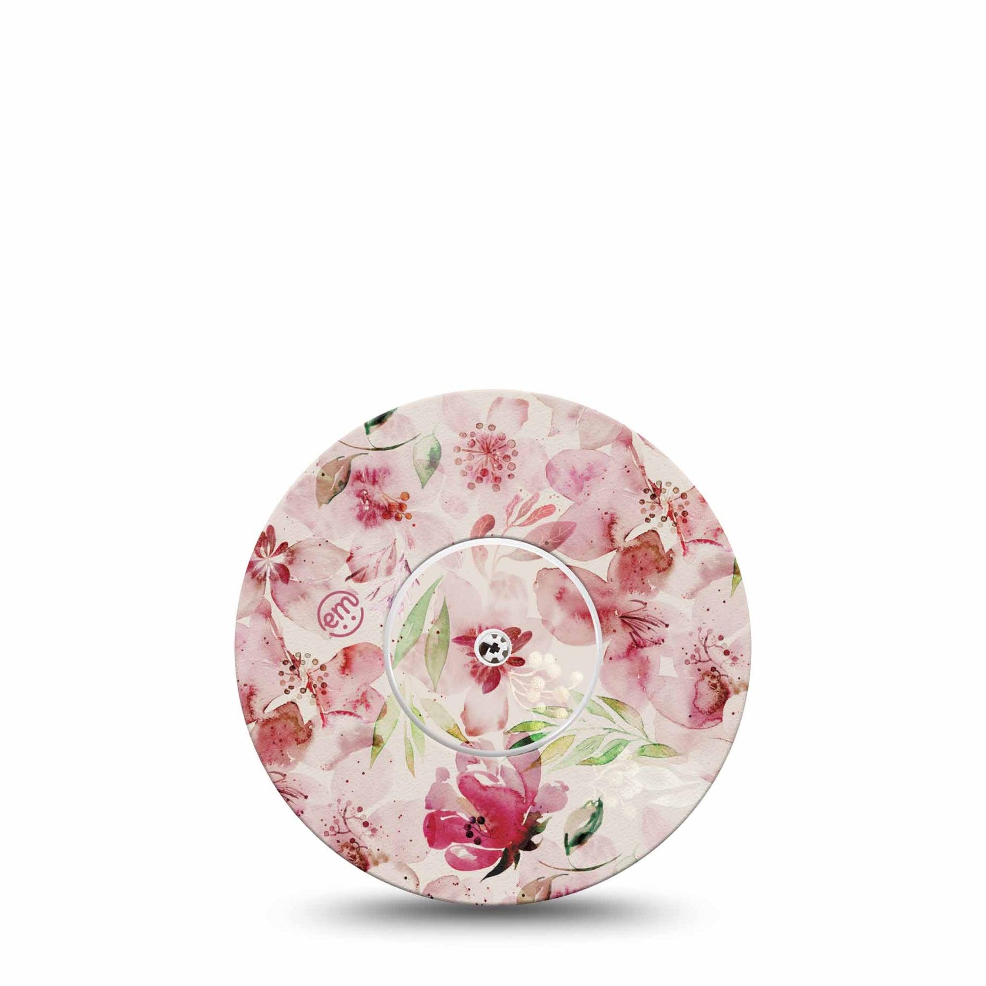 ExpressionMed Ethereal Spring Libre 2 Tape, Single, Gossamer Florals Themed, CGM Plaster Patch Design, Abbott Lingo with center sticker