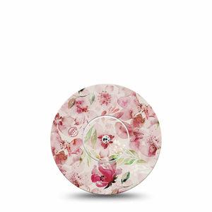 ExpressionMed Ethereal Spring Libre 2 Tape, Single, Gossamer Florals Themed, CGM Plaster Patch Design, Abbott Lingo with center sticker