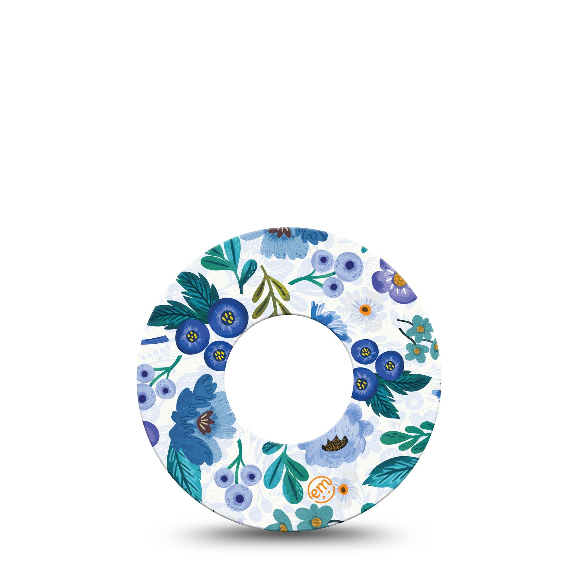 ExpressionMed Blue Anemone Libre 2 Tape, Single, Calming Florals Inspired, Plaster Patch Design, Abbott Lingo