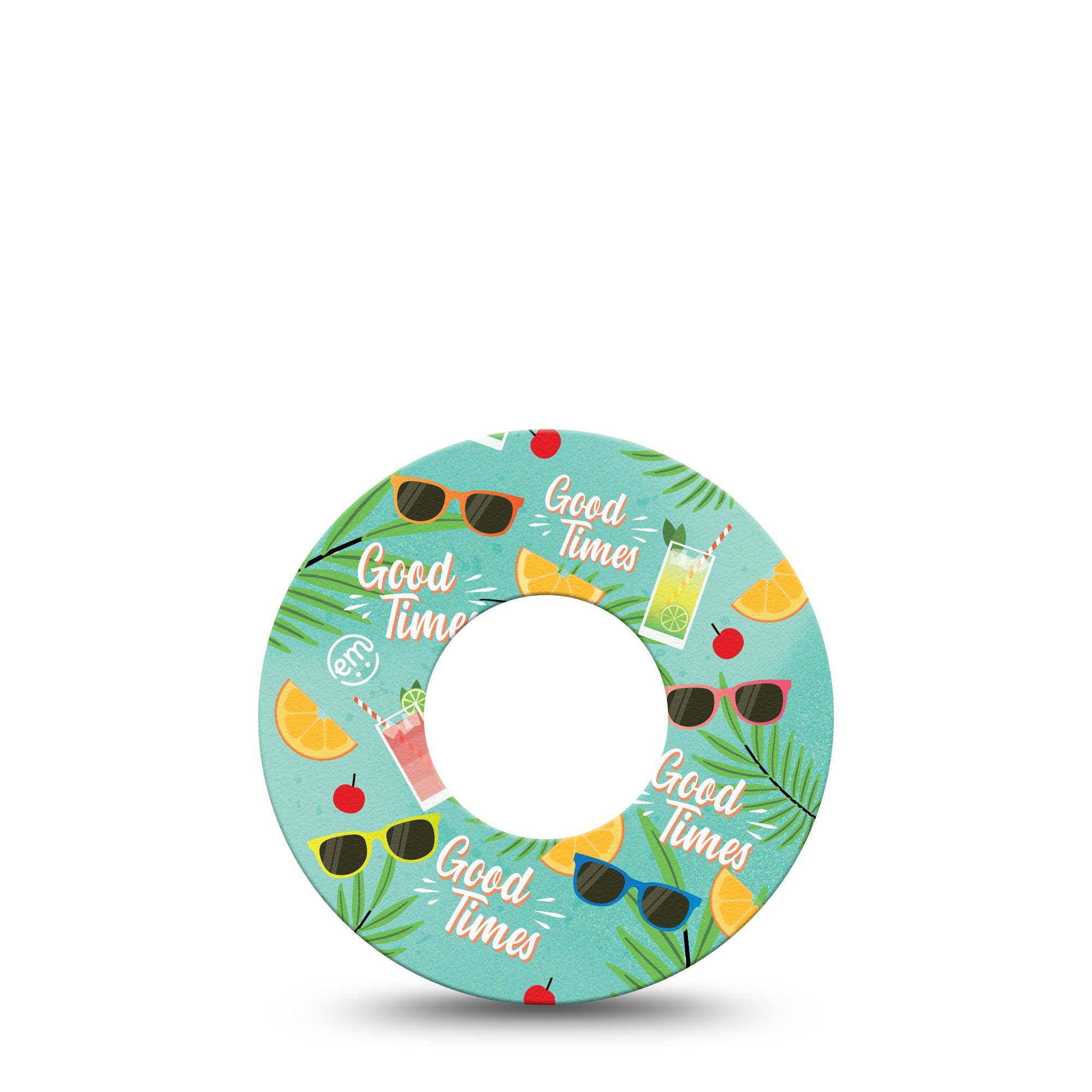 ExpressionMed Good Times Libre 2 Tape, Single, Relaxing Summer Inspired, CGM Plaster Patch Design