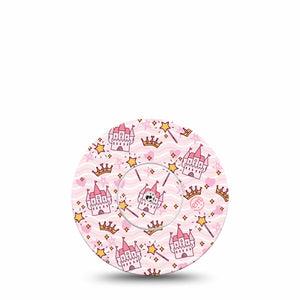 Castles Libre 2 Tape, Single, Royal Fortress Themed, CGM Overlay Patch Design, Abbott Lingo with center sticker