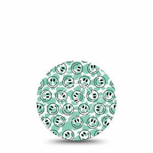 ExpressionMed Happy Cow Print Freestyle Libre and Libre 2 Plus Tape, Abbott Lingo, Single Tape and Single Sticker Friendly Heifer, Fixing Ring Tape Continuous Glucose Monitor Design