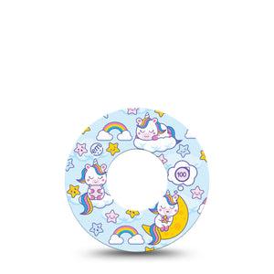 ExpressionMed Sleeping Unicorns Libre Tape Mythical Cute Creatures Artwork, CGM Adhesive Patch Design, Abbott Lingo