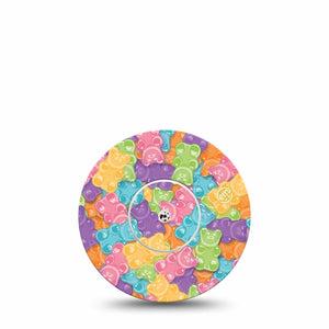 ExpressionMed Gummy Bears Libre Tape Single Sticker and Tape, Soft Snacks, CGM Adhesive Patch Design, Abbott Lingo