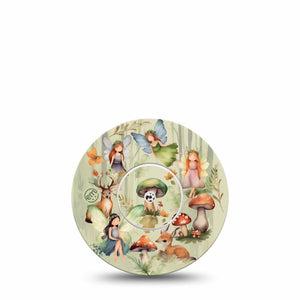 ExpressionMed Woodland Fairies Freestyle Libre, Single Tape and Single Sticker, Forest Nymph Design, CGM Overlay Patch Design, Abbott Lingo