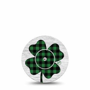 ExpressionMed Embroidered Clover Libre Tape, Single Tape and Single Sticker, Abbott Lingo