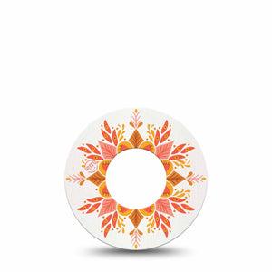 ExpressionMed Psychedelic Mandala Freestyle Libre Single, Digital Illustration, CGM Overlay Patch Design, Abbott Lingo