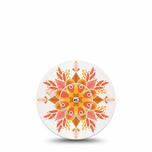 ExpressionMed Psychedelic Mandala Freestyle Libre Single tape and Single Sticker, Digital Illustration, CGM Overlay Patch Design, Abbott Lingo