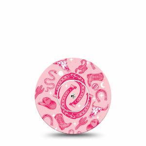 ExpressionMed Western Party Freestyle Libre Single rattlesnake themed Fixing Ring Tape Continuous Glucose Monitor Design, Abbott Lingo with center sticker