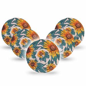 Sunflower Libre Tape 5-Pack Sticker and Tape, Abbott Lingo