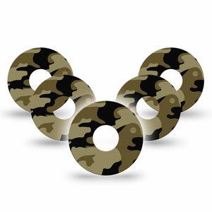 Camo Libre 3 Tape, 5-Pack, Army Green Camouflage CGM Plaster Patch Design