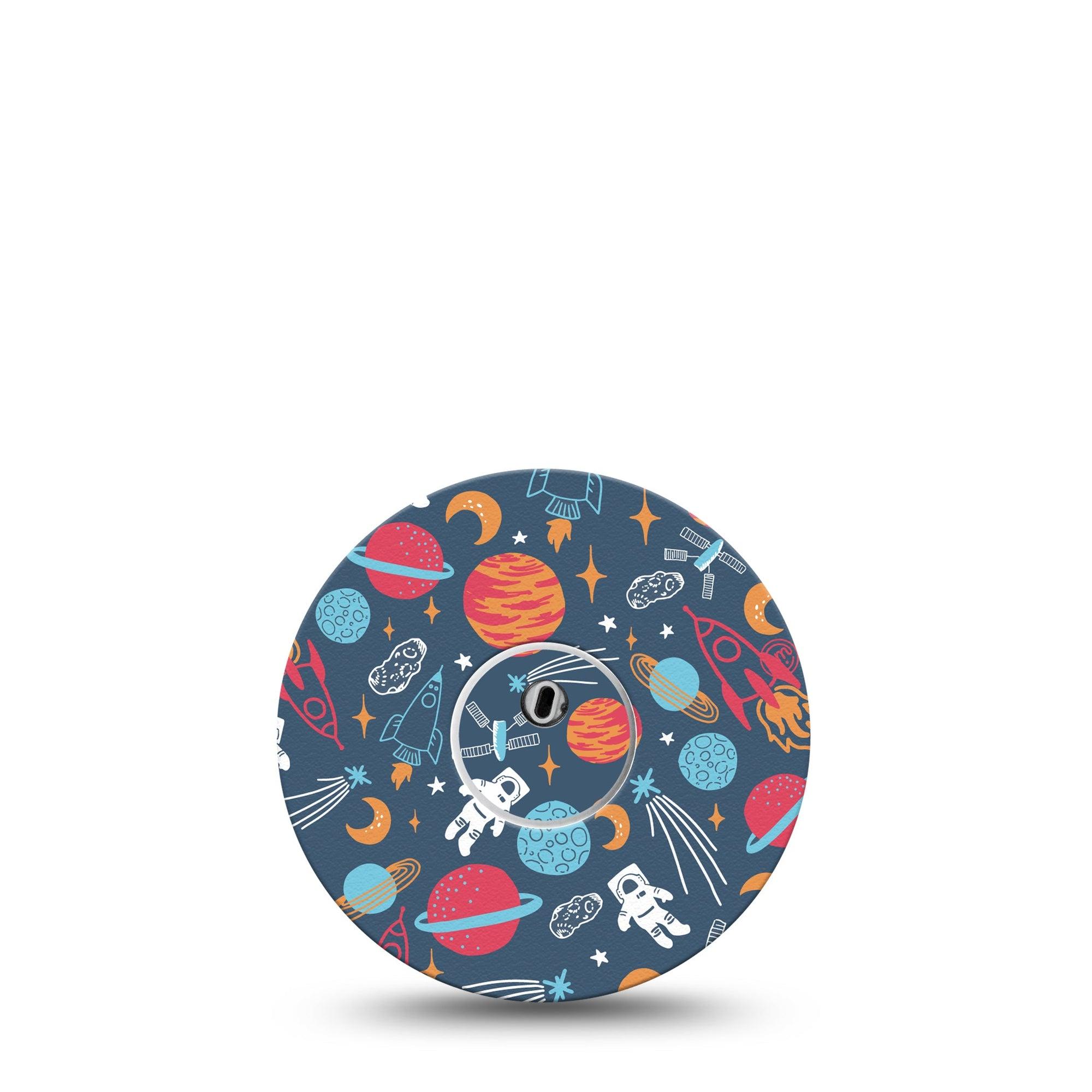 Space Libre 3 Tape, 5-Pack, Astronaut Themed, CGM Patch Design