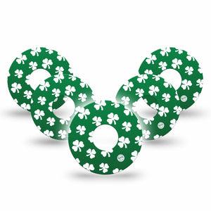 ExpressionMed Shamrock Libre 3 Tape, 5-Pack, Shamrocks Inspired, CGM Patch Design
