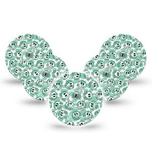 ExpressionMed Happy Cow Print Freestyle Libre 3 and Libre 3 Plus Tape, 5-Pack Tape and 5-Pack Sticker Blissful Cow, Adhesive Tape Continuous Glucose Monitor Design