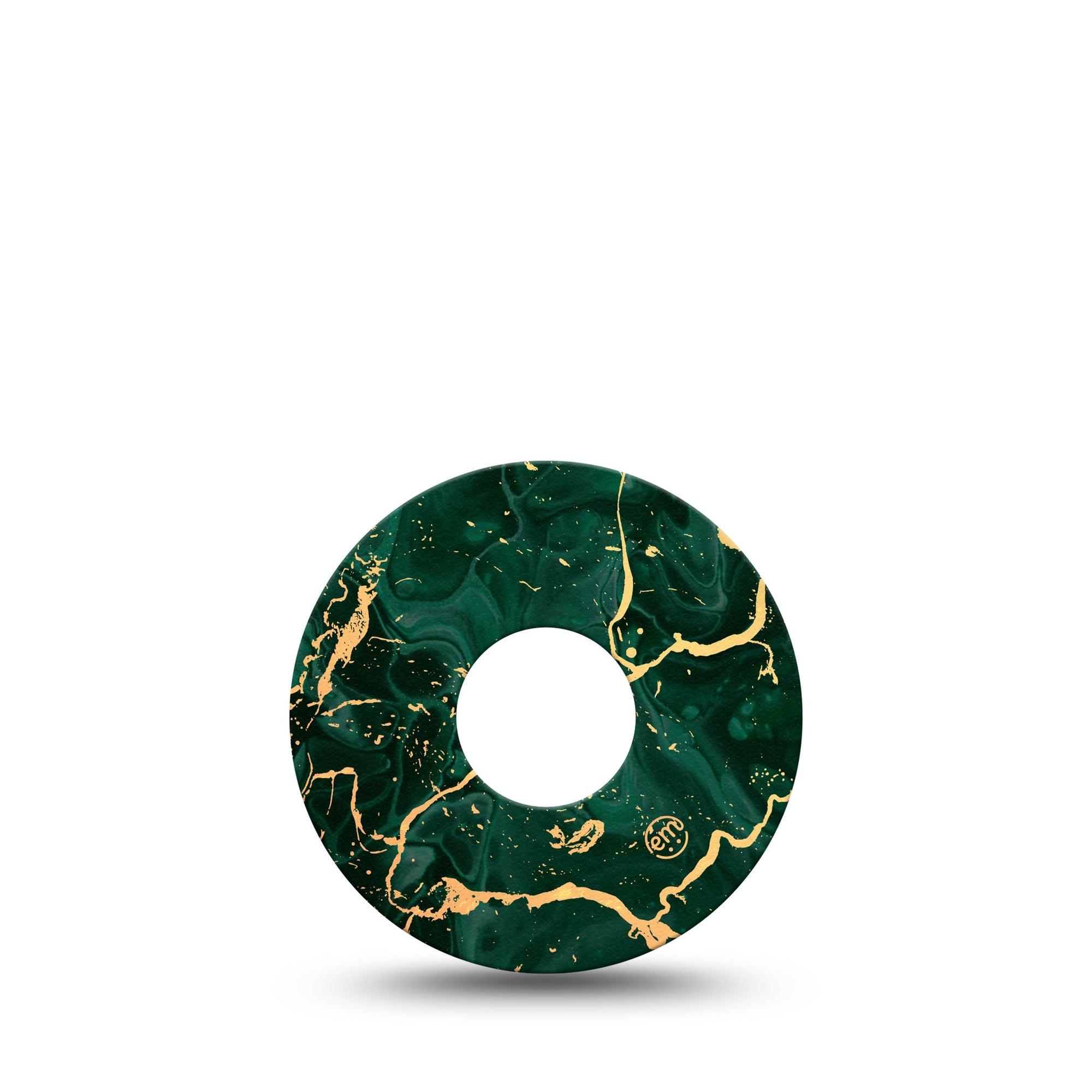 ExpressionMed Green & Gold Marble Libre 3 Tape Malachite With Gold Stain, CGM Plaster Patch Design
