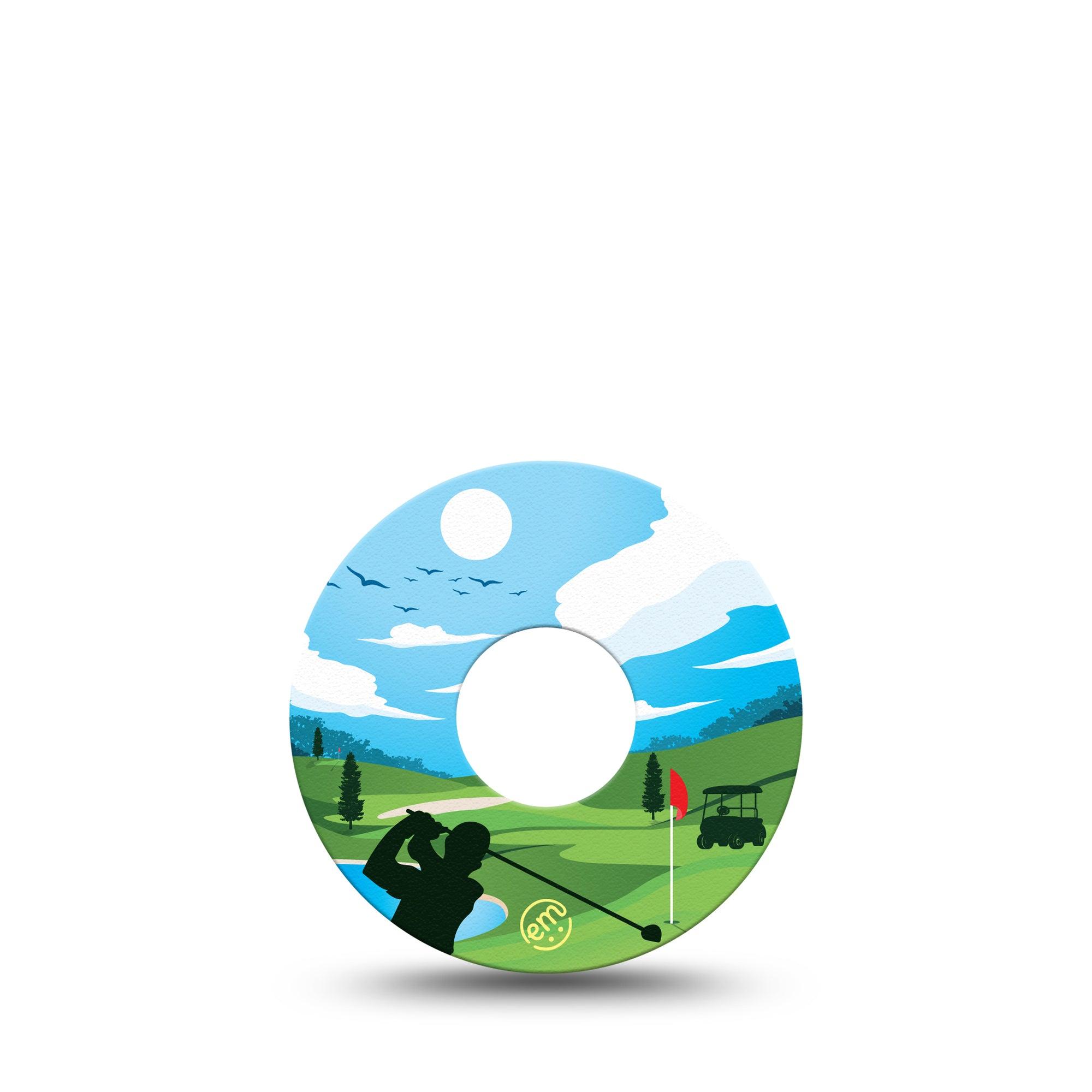 ExpressionMed Golf Libre 3 Tape, Single, Golf Stance Themed, CGM Plaster Patch Design