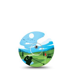 ExpressionMed Golf Freestyle Libre 3 and Libre 3 Plus Tape Single Tape and Single Sticker Pro Golf Player Inspired, Adhesive Tape Continuous Glucose Monitor Design