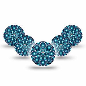 ExpressionMed Dot Art Freestyle Libre 3 and Libre 3 Plus Tape, 5-Pack Tape and 5-Pack Sticker Cool Dots Artwork, Adhesive Tape Continuous Glucose Monitor Design