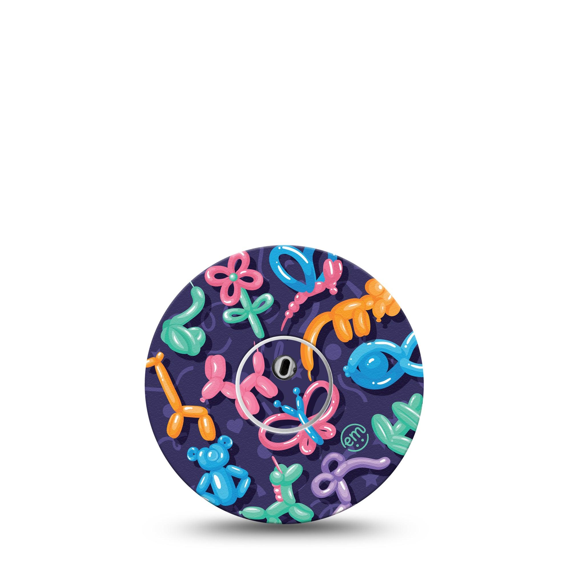 ExpressionMed Balloon Animals Freestyle Libre 3 and Libre 3 Plus Tape Single Tape and Single Sticker Balloon Twisting, Adhesive Tape Continuous Glucose Monitor Design