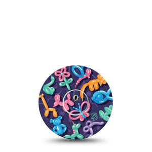 ExpressionMed Balloon Animals Freestyle Libre 3 and Libre 3 Plus Tape Single Tape and Single Sticker Balloon Twisting, Adhesive Tape Continuous Glucose Monitor Design