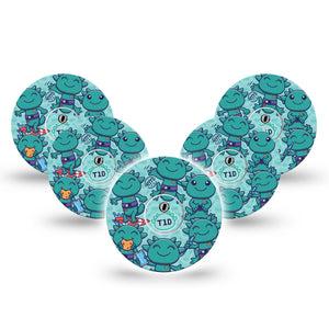 ExpressionMed Betes - Diabetic Supply Co. Partnership Freestyle Libre 3 and Libre 3 Plus Tape, 5-Pack Tape and 5-Pack Sticker T1D Buddy, Adhesive Tape Continuous Glucose Monitor Design