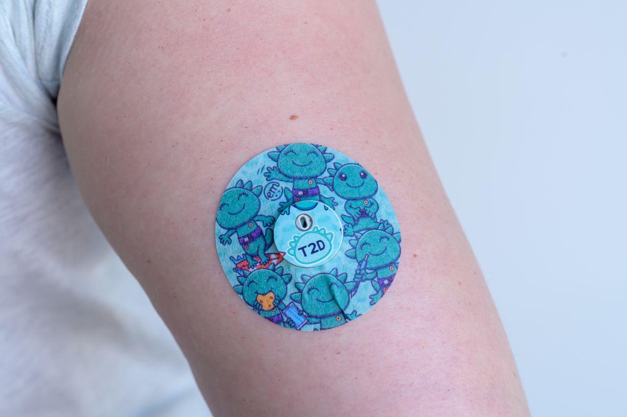 ExpressionMed Best Buddies Variety Pack Libre 3 Transmitter Sticker (T2D), Arm Wearing Betes Themed CGM Adhesive Patch Design